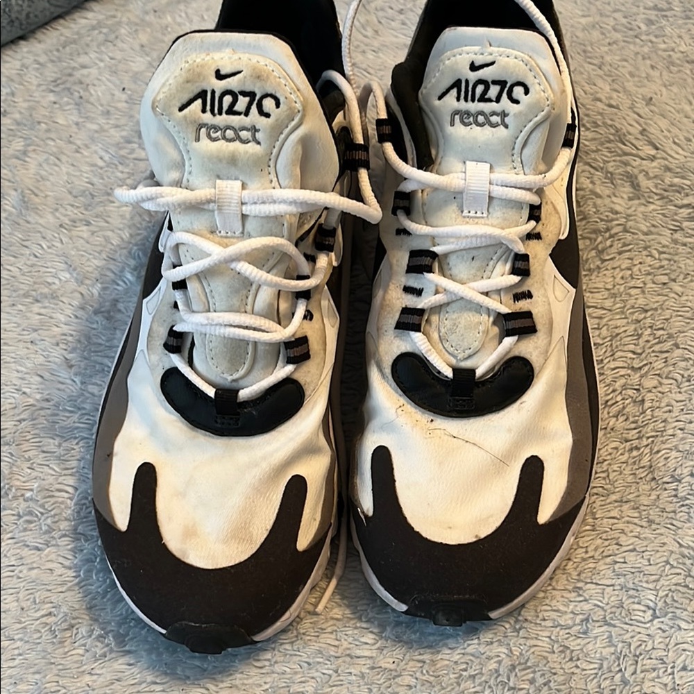 Nike Kids Air React Black and White Shoes